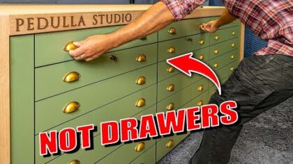 Making drawer cabinets – WITHOUT DRAWERS — YouTube video thumbnail