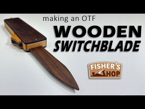 Woodworking: Making a Wooden OTF Switchblade — YouTube video thumbnail