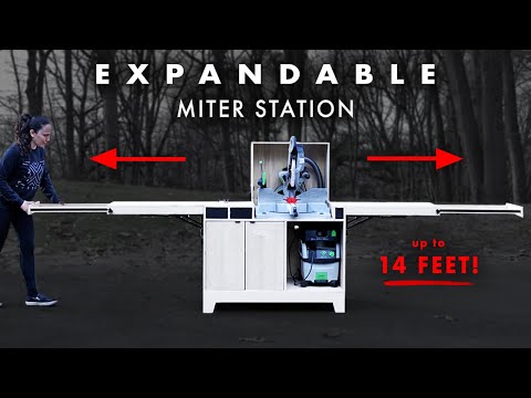 Compact & EXPANDABLE Miter Saw Stand for Small Workshops — YouTube video thumbnail