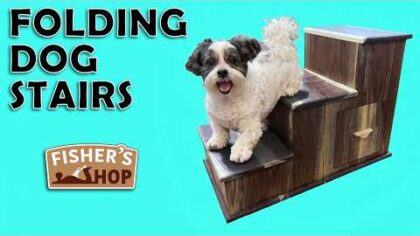 Woodworking: Folding Dog Stairs — YouTube video thumbnail