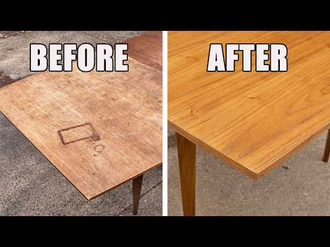 $15 💵 Marketplace Find!! 🏆| MCM Dining Table Restoration & Repair — YouTube video thumbnail