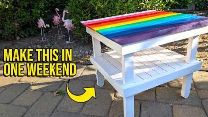Make this simple patio table with just a miter saw — YouTube video thumbnail