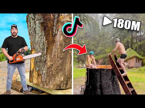 I Tested Building Viral Log Hot Tub — YouTube video thumbnail