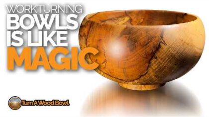 Twice Turned Curved Hickory Bowl Magic — Woodturning Video — YouTube video thumbnail