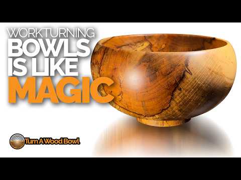 Twice Turned Curved Hickory Bowl Magic — Woodturning Video — YouTube video thumbnail