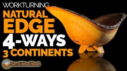 Woodturning Natural Edge Bowl – 4-Way Collab — YouTube video thumbnail