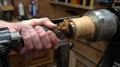 Woodturning Maple And Walnut Lidded Box — YouTube video thumbnail