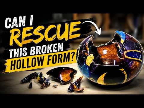 Woodturning – Restoring a Broken Hollow Form: Salvage Mission! — YouTube video thumbnail