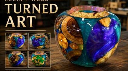 Woodturning – Turning Six Cores into a Stunning Vase!! — YouTube video thumbnail
