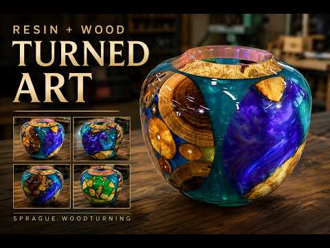 Woodturning – Turning Six Cores into a Stunning Vase!! — YouTube video thumbnail