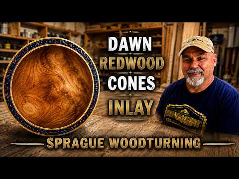 Woodturning – Dawn Redwood Cones in Maple Crotch Bowl Tutorial — YouTube video thumbnail