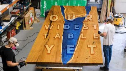 This Table Was TOO Big For Our Shop — YouTube video thumbnail
