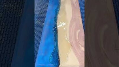 Pouring Crystal Clear Resin Flood Coat on Colorful Wood Art! #shorts — YouTube video thumbnail
