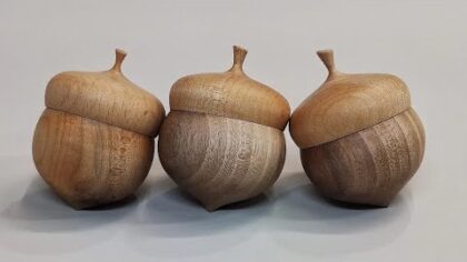 Woodturning Acorn Box — YouTube video thumbnail
