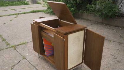 Vintage KLH Stereo Console | Repair, Refinish, Restoration | Applying New Veneer — YouTube video thumbnail