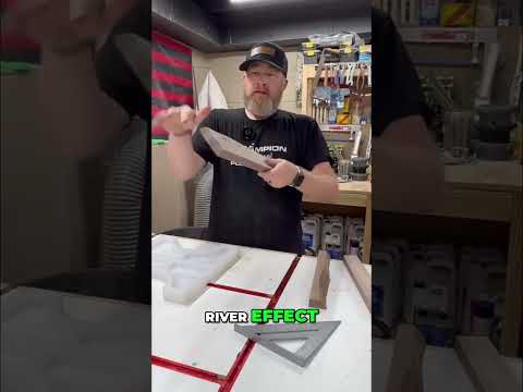 Woodworking Hack: Achieving the Perfect River Epoxy Pour! #shorts — YouTube video thumbnail
