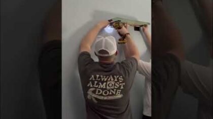 DIY Wood Shelf Installation: Watch Us Mount It FAST! #shorts — YouTube video thumbnail