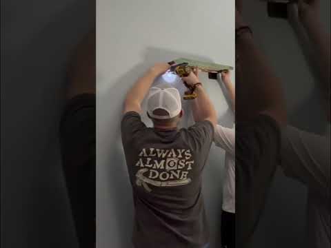 DIY Wood Shelf Installation: Watch Us Mount It FAST! #shorts — YouTube video thumbnail