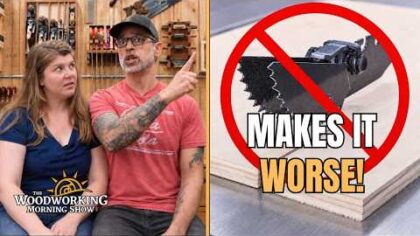 Why I remove this safety device | Woodworking Morning Show — YouTube video thumbnail