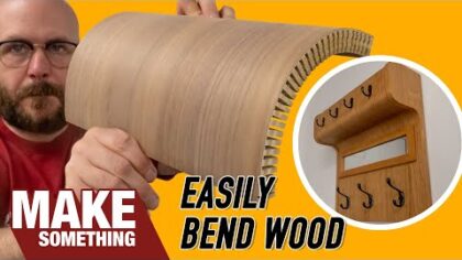 How to Quickly Kerf Bend Plywood and Solid Wood | Woodworking Coat Rack Project — Make Something